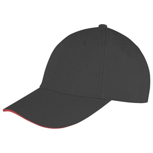 Memphis brushed cotton low-profile sandwich peak cap Thumbnail