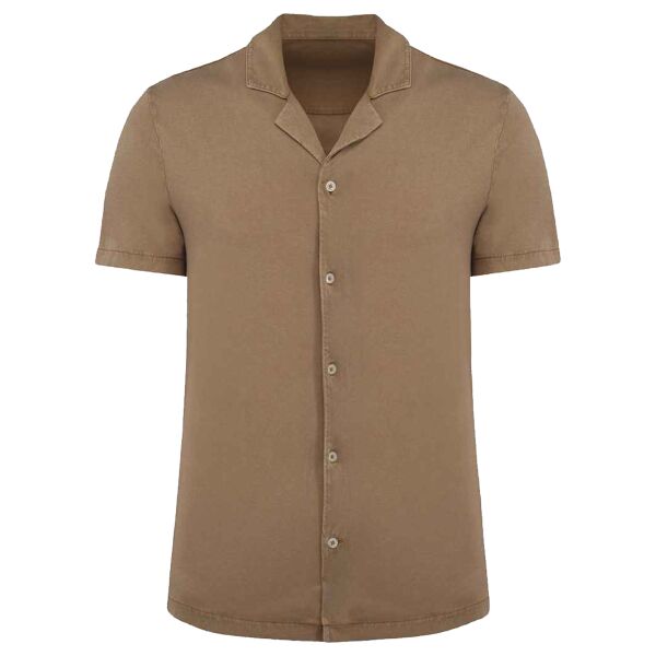 Spasso Jersey Short Sleeve Bowling Collar Shirt Thumbnail