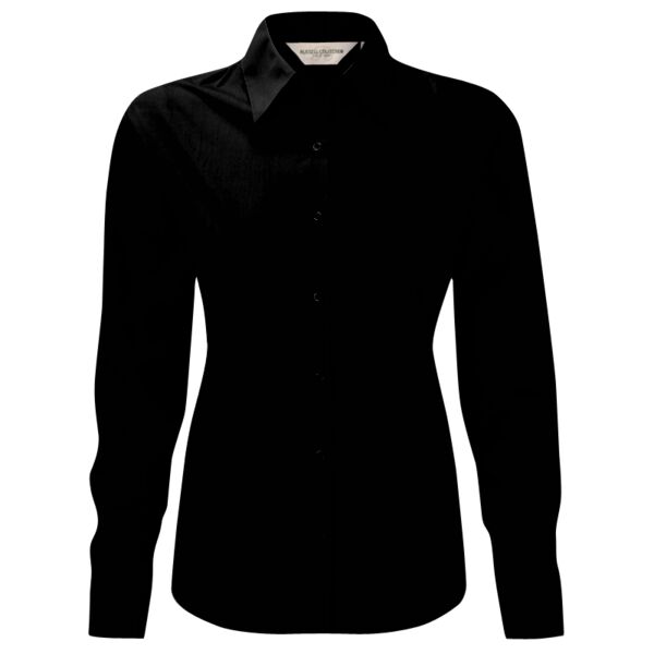 Ladies' Long Sleeve Classic Pure Cotton Poplin Shirt Thumbnail