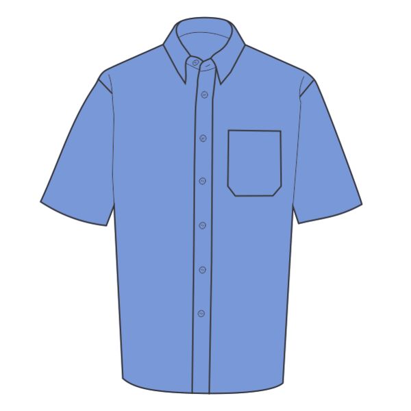 Men's Short Sleeve Classic Polycotton Poplin Shirt Thumbnail