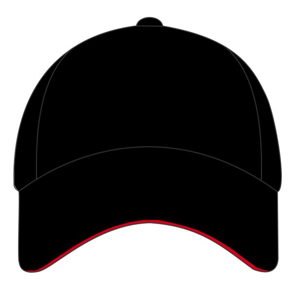 Brushed coton printers/embroiderers cap with sandwich peak Thumbnail