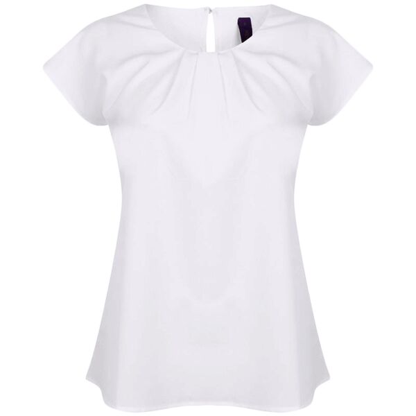 Women's pleat front short sleeve blouse Thumbnail