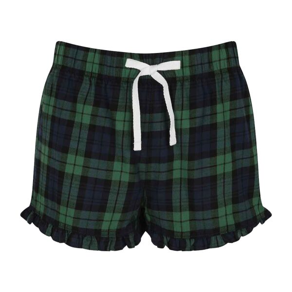 SF Clothing Ladies Tartan Frill Lounge Shorts Thumbnail