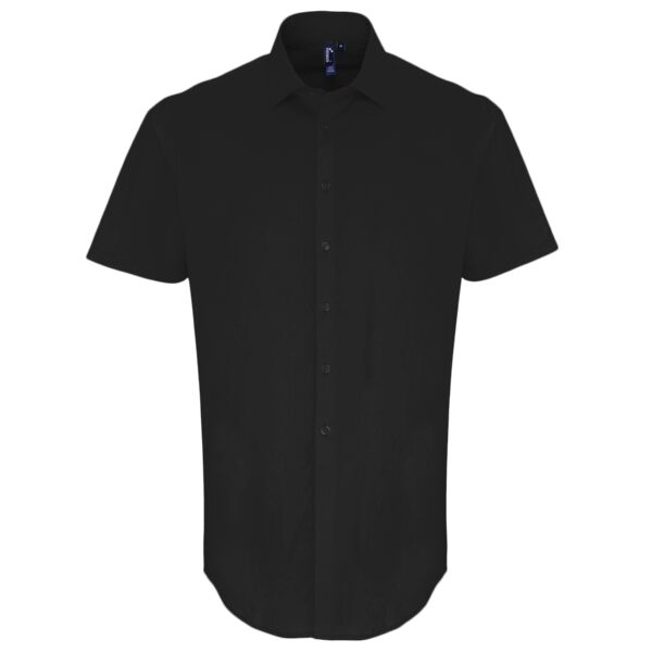 Stretch fit cotton poplin short sleeve shirt Thumbnail